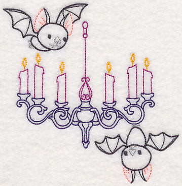Chandelier and Bats (Vintage)
