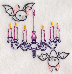 Chandelier and Bats (Vintage)