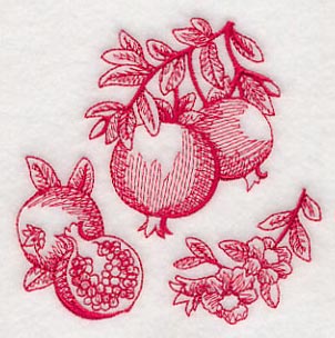 Pomegranate Botanical (Toile)