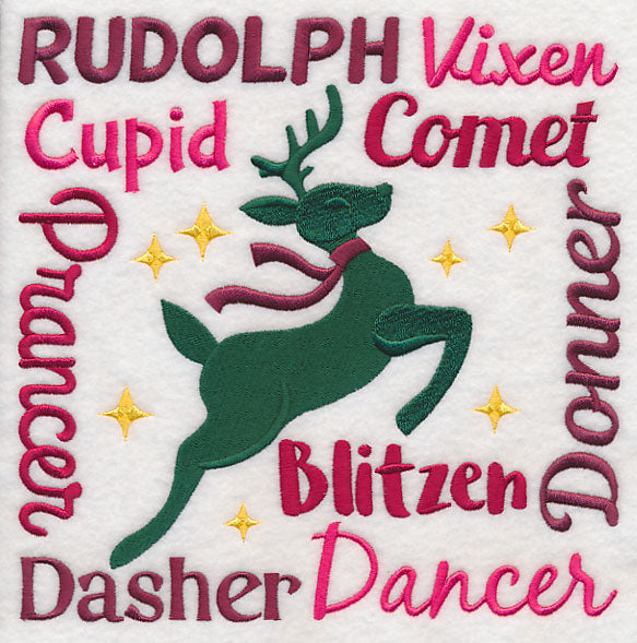 Santa's Nine Reindeer Square