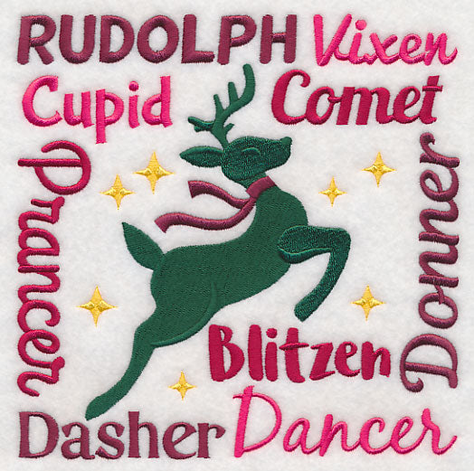 Santa's Nine Reindeer Square