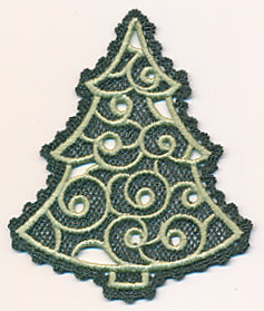 Christmas Tree (Battenburg Lace with Rayon)