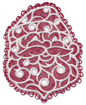 Christmas Santa (Battenburg Lace with Rayon)