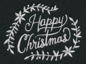 Happy Christmas Laurel (Whitework)