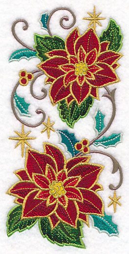 Gold-Dipped Poinsettia Spray