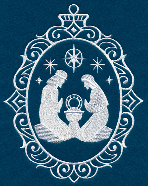 Holy Family Cameo (Whitework)