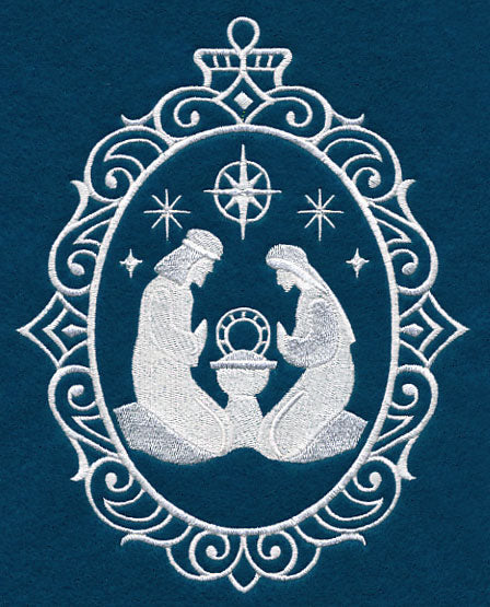 Holy Family Cameo (Whitework)