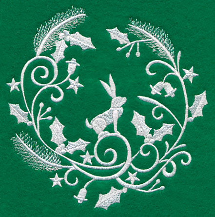 Winter Wonderland Rabbit (Whitework)