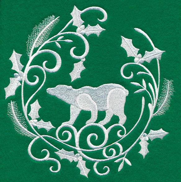 Winter Wonderland Polar Bear (Whitework)
