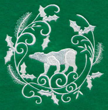 Winter Wonderland Polar Bear (Whitework)