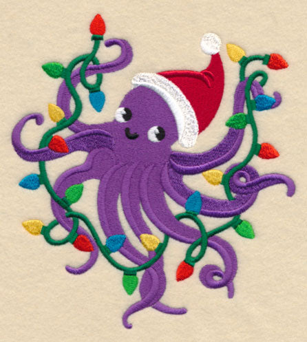 Octopus with Christmas Lights