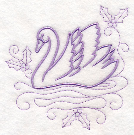Doodle Swans a Swimming