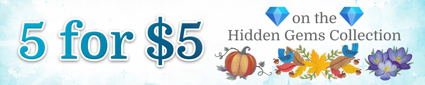 Promotional banner reading "5 for $5 on the Hidden Gems Collection"