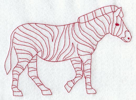 Zebra (Redwork)