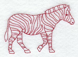 Zebra (Redwork)