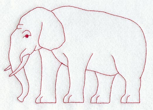 Elephant (Redwork)