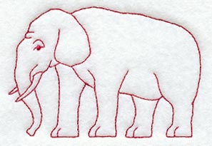 Elephant (Redwork)