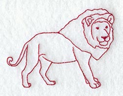 Lion (Redwork)