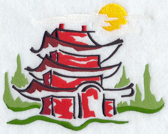 Pagoda with Sun