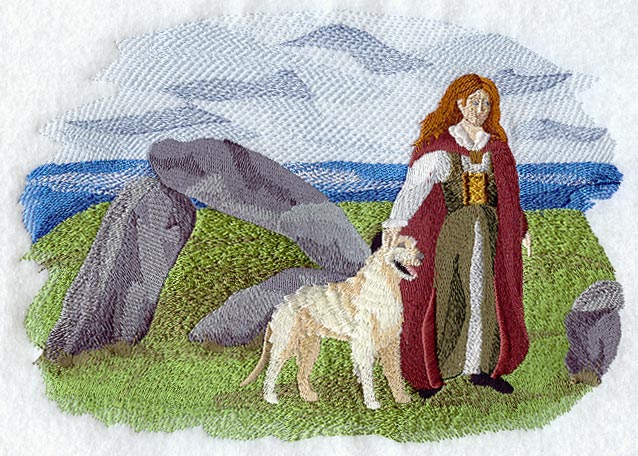 Irish Woman & Wolfhound