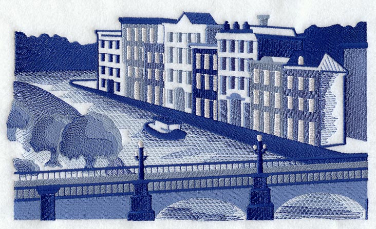 Delft Blue Canal Scene