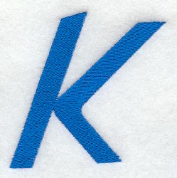 City Script Letter K (3 Inch)