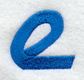 City Script Lower Case Letter e (3 Inch)