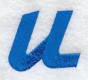 City Script Lower Case Letter u (3 Inch)