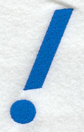 City Script Exclamation Point (3 Inch)