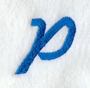 City Script Letter P (3 Inch)