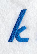City Script Lower Case Letter k (3 Inch)