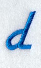 City Script Lower Case Letter d (3 Inch)
