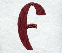 Columbo Lower Case Letter f (3 Inch)