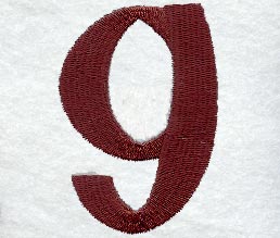 Columbo Lower Case Letter g (3 Inch)