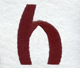 Columbo Lower Case Letter h (3 Inch)
