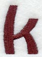 Columbo Lower Case Letter k (3 Inch)