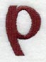 Columbo Lower Case Letter p (3 Inch)