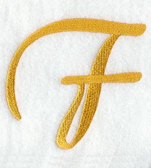 Curly Script Letter F (3 Inch)