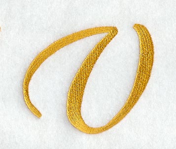 Curly Script Letter V (3 Inch)