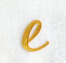 Curly Script Lower Case Letter e (3 Inch)
