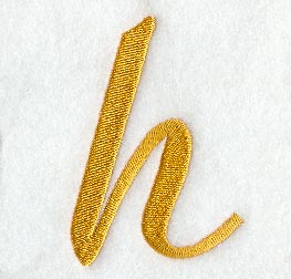 Curly Script Lower Case Letter h (3 Inch)