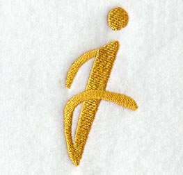 Curly Script Lower Case Letter j (3 Inch)