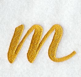 Curly Script Lower Case Letter m (3 Inch)