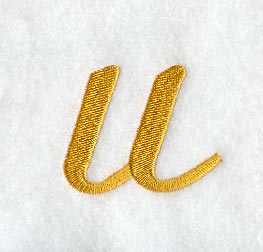Curly Script Lower Case Letter u (3 Inch)