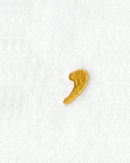 Curly Script Comma (3 Inch)