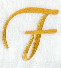 Curly Script Letter F (3 Inch)