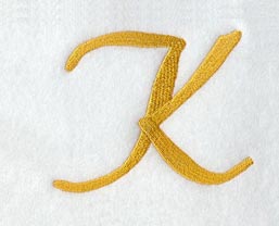 Curly Script Letter K (3 Inch)
