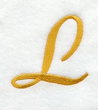Curly Script Letter L (3 Inch)