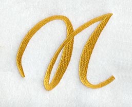 Curly Script Letter N (3 Inch)