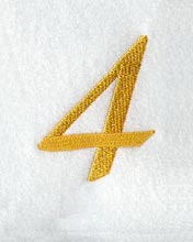 Curly Script Number 4 (3 Inch)